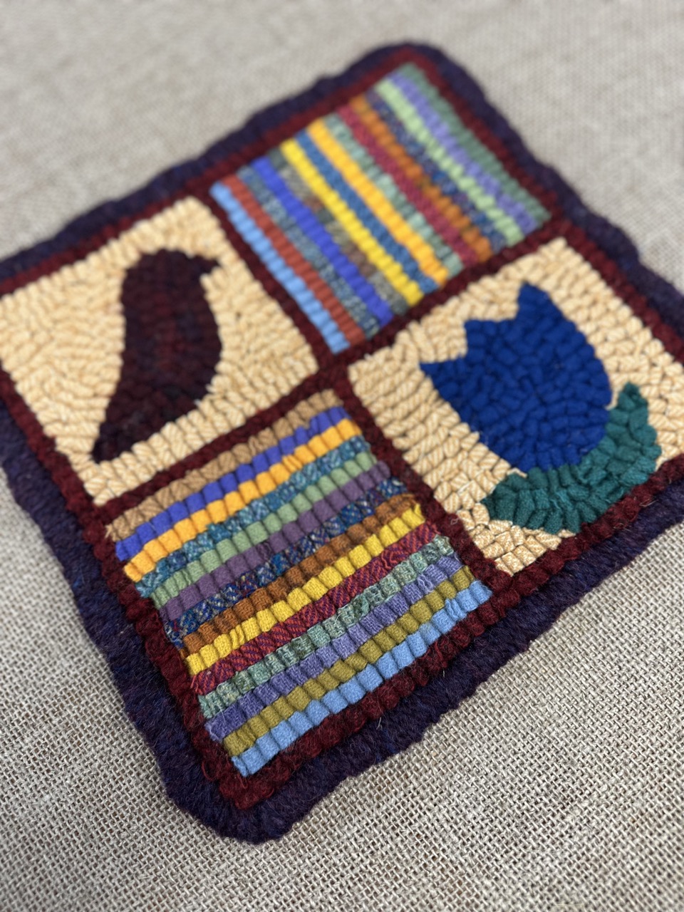 Rug Hooking beginner rug