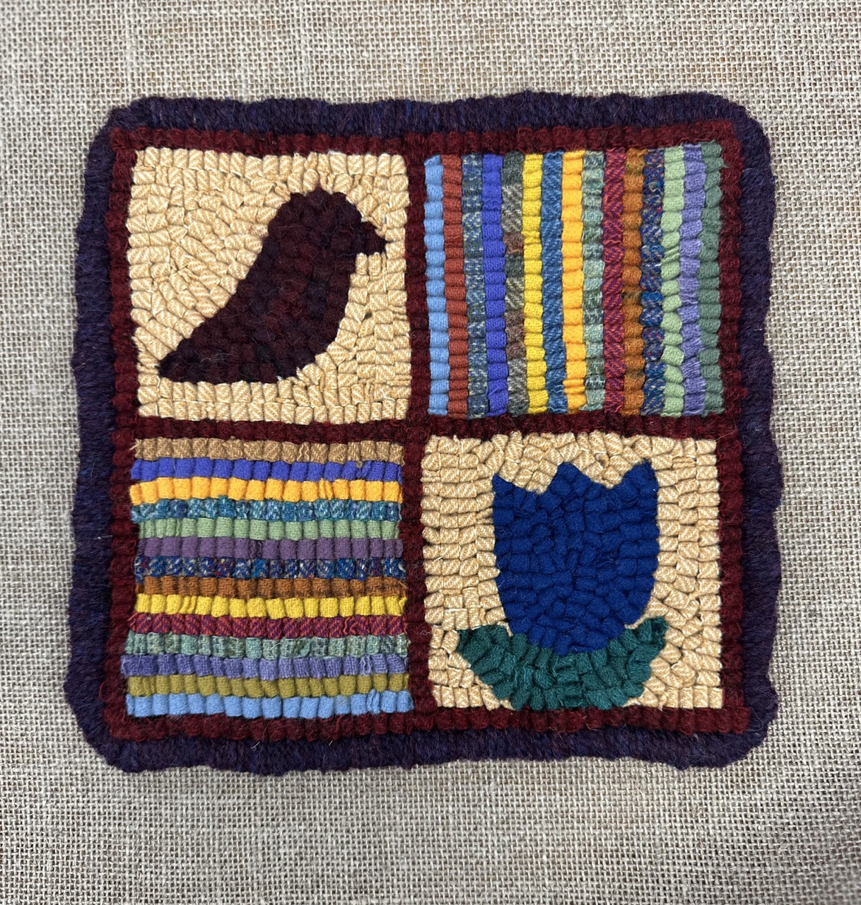 Rug Hooking beginner rug