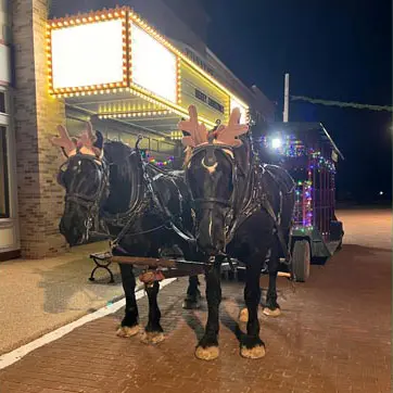 Trolley at the Making Spirit's Bright holiday event